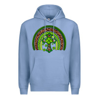 Colony Blue Western Shamrock Cross Rainbow Premium Hoodie - Artiststas