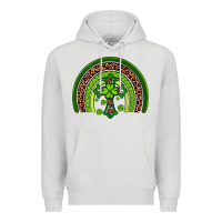 Dove Grey Western Shamrock Cross Rainbow Premium Hoodie - Artiststas