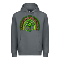 Rock Western Shamrock Cross Rainbow Premium Hoodie - Artiststas