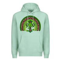 Seafoam Western Shamrock Cross Rainbow Premium Hoodie - Artiststas