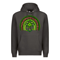 Smoke Western Shamrock Cross Rainbow Premium Hoodie - Artiststas