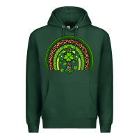 Sports Green Western Shamrock Cross Rainbow Premium Hoodie - Artiststas