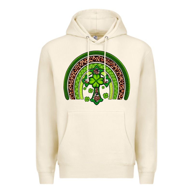Western Shamrock Cross Rainbow Premium Hoodie by Artiststas | Teevron