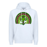 White Western Shamrock Cross Rainbow Premium Hoodie - Artiststas