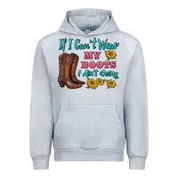 Heather Grey if i can't wear my boots i ain't going Urban Hoodie - BarkalooDesign