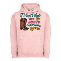 Pigment Salmon if i can't wear my boots i ain't going Urban Hoodie - BarkalooDesign