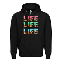 Black wife life mom life best life Zipper Hoodie - MaliasSmallBusiness