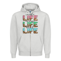 Dove Grey wife life mom life best life Zipper Hoodie - MaliasSmallBusiness