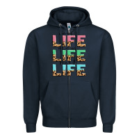 Navy wife life mom life best life Zipper Hoodie - MaliasSmallBusiness