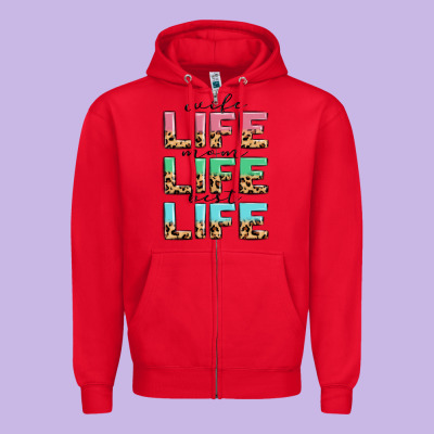 Zipper Hoodie wife life mom life best life