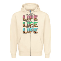 Sandshell wife life mom life best life Zipper Hoodie - MaliasSmallBusiness