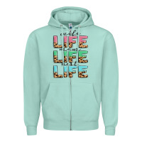 Seafoam wife life mom life best life Zipper Hoodie - MaliasSmallBusiness