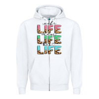 White wife life mom life best life Zipper Hoodie - MaliasSmallBusiness