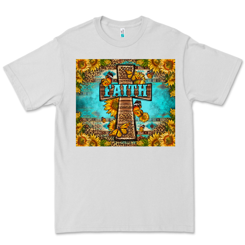 Western Faith Cross Butterfly Premium Tee by LillyAllenDesigns | Teevron