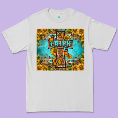 Western Faith Cross Butterfly Premium Tee Designed By Lillyallendesigns