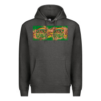 Charcoal Heather St. Patrick's Day Western  Lucky And Blessed Premium Hoodie - Artiststas