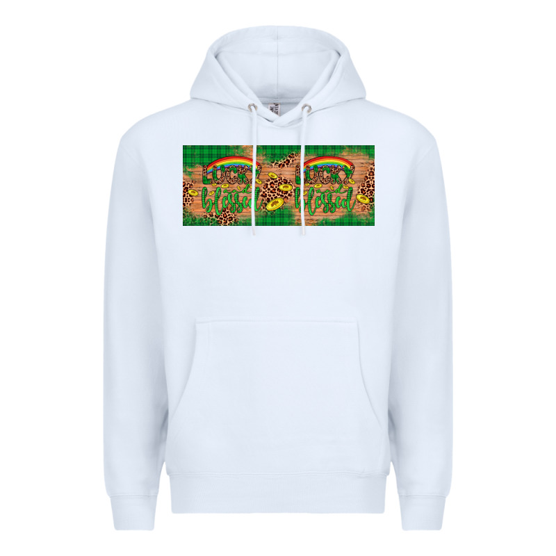 St. Patrick's Day Western  Lucky And Blessed Premium Hoodie by Artiststas | Teevron