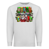 Dove Grey merry christmas yall Premium Sweatshirt - CowhideDigitalArt