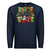 Navy merry christmas yall Premium Sweatshirt - CowhideDigitalArt
