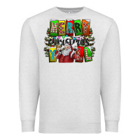 Oatmeal Heather merry christmas yall Premium Sweatshirt - CowhideDigitalArt