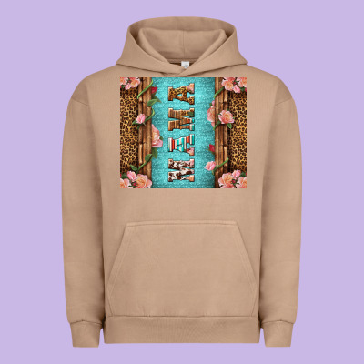 Western Mama Pink Roses Urban Hoodie Designed By Lillyallendesigns