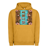 Pigment Peanut Butter Western Mama Pink Roses Urban Hoodie - LillyAllenDesigns
