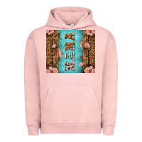 Pigment Salmon Western Mama Pink Roses Urban Hoodie - LillyAllenDesigns