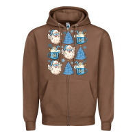 Chestnut santa claus doodles christmas Zipper Hoodie - MaliasSmallBusiness