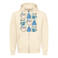 Sandshell santa claus doodles christmas Zipper Hoodie - MaliasSmallBusiness