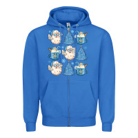 True Royal santa claus doodles christmas Zipper Hoodie - MaliasSmallBusiness