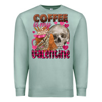 Seafoam coffee is my valentine skull Premium Sweatshirt - FaDigitalArtStudio