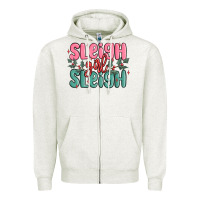 Sleigh Girl Sleigh Christmas Zipper Hoodie | Teevron
