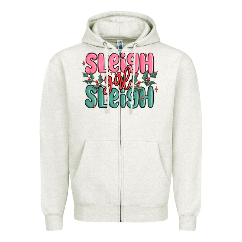Sleigh Girl Sleigh Christmas Zipper Hoodie by MaliasSmallBusiness | Teevron