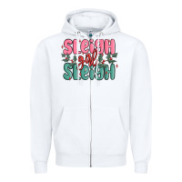 White sleigh girl sleigh christmas Zipper Hoodie - MaliasSmallBusiness