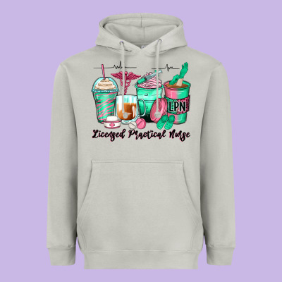 Licensed Practical Nurse Coffee Cups Heavyweight Hoodie Designed By Zillion Design Studio