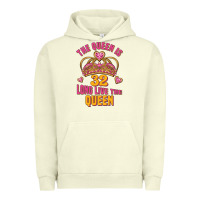 Pigment Pistachio the queen is 32 long live the queen kopya Urban Hoodie - Jasminsmagicworld