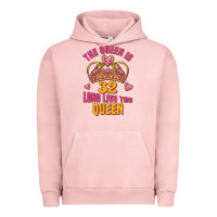 Pigment Salmon the queen is 32 long live the queen kopya Urban Hoodie - Jasminsmagicworld