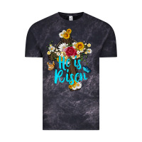 Cloud Black he is rısen with cross and butterfly Vintage Tee - Artiststas