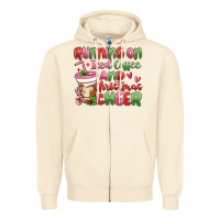 Sandshell running on iced coffee and christmas cheer Zipper Hoodie - MaliasSmallBusiness