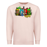 Pale Pink oh holy night Premium Sweatshirt - CowhideDigitalArt