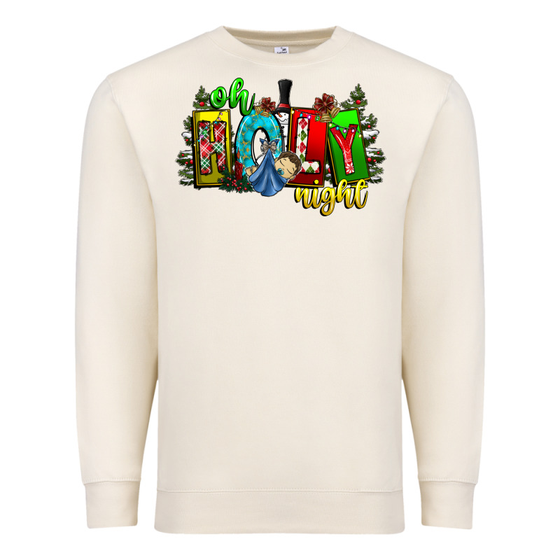 Oh Holy Night Premium Sweatshirt by CowhideDigitalArt | Teevron