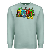 Seafoam oh holy night Premium Sweatshirt - CowhideDigitalArt