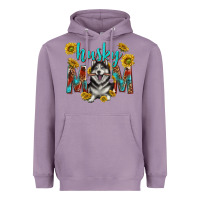 Lavender western alaskan husky mom Heavyweight Hoodie - texasbilliewilder
