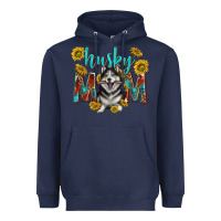 Navy western alaskan husky mom Heavyweight Hoodie - texasbilliewilder