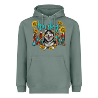 Western Alaskan Husky Mom Heavyweight Hoodie | Teevron
