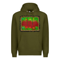 Army Green christmas lights background Premium Hoodie - AdoDesignShop
