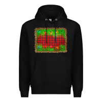 Black christmas lights background Premium Hoodie - AdoDesignShop