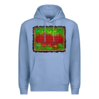 Colony Blue christmas lights background Premium Hoodie - AdoDesignShop