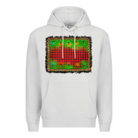 Dove Grey christmas lights background Premium Hoodie - AdoDesignShop