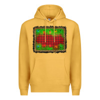 Mustard christmas lights background Premium Hoodie - AdoDesignShop